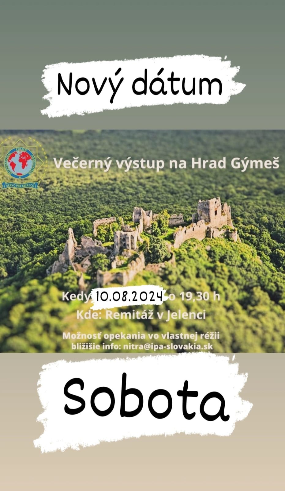 Nočný výstup na Hrad Gýmeš